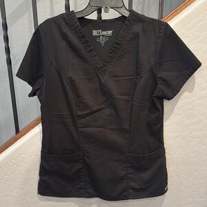Women’s black scrub top
